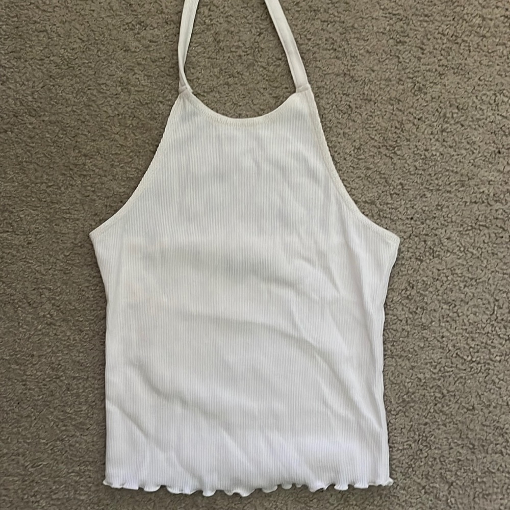 White halter top